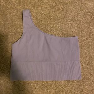 H&M Ribbed Purple Crop Top